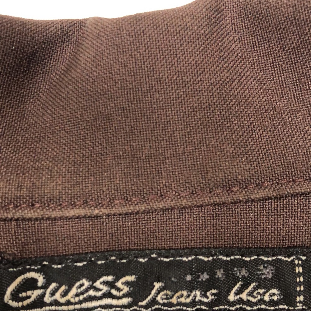 GUESS Jacket woman’s small brown button down form fitting blazer - Picture 5 of 6